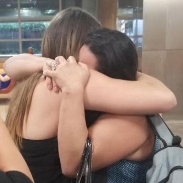 Mother & daughter reunited at airport