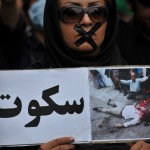 Protesting in Tehran. Photo: M. Avazbeigi
